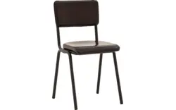 Goossens eetkamerstoel chaplin grijs leer - 8181215-01
