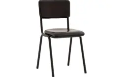 Goossens eetkamerstoel chaplin zwart leer - 8181216-01