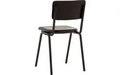Goossens eetkamerstoel chaplin zwart leer - 8181216-01
