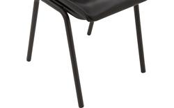 Goossens eetkamerstoel chaplin zwart leer - 8181216-01