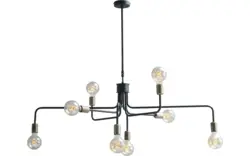 Goossens hanglamp lauren zwart metaal - 8181314-01