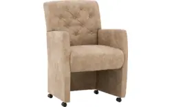 Goossens eetkamerstoel oliver beige microvezel - 8181406-04