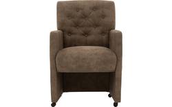 Goossens eetkamerstoel oliver bruin microvezel - 8181407-04
