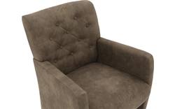 Goossens eetkamerstoel oliver bruin microvezel - 8181407-04