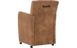 Goossens eetkamerstoel oliver bruin microvezel - 8181410-04