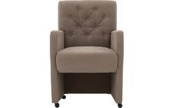 Goossens eetkamerstoel oliver bruin stof - 8181412-02