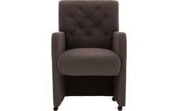 Goossens eetkamerstoel oliver bruin stof - 8181413-04