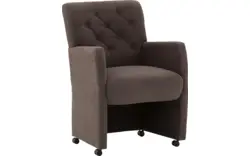 Goossens eetkamerstoel oliver bruin stof - 8181413-04