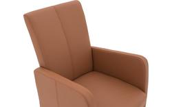 Goossens excellent eetkamerstoel riva bruin leer - 8181419-02