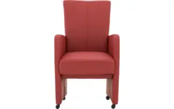 Goossens excellent eetkamerstoel riva rood leer - 8181420-04