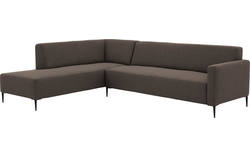 Goossens hoekbank key west bruin stof - 8181529-370-02-gespiegeld