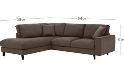 Goossens hoekbank jonas grijs stof - 8181633-1458-01-gespiegeld
