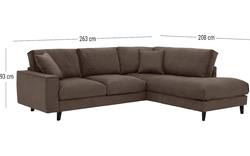 Goossens hoekbank jonas grijs stof - 8181633-1458-01