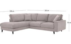 Goossens hoekbank jonas beige stof - 8181633-1459-01-gespiegeld