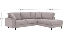 Goossens hoekbank jonas beige stof - 8181633-1459-01