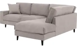 Goossens hoekbank jonas beige stof - 8181633-1459-01