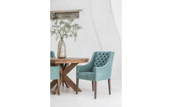 Goossens eetkamerstoel pearl groen stof - 8181735-02