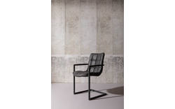 Goossens eetkamerstoel steven grijs microvezel - 8180180-02