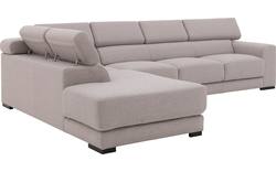 Goossens hoekbank nora grijs stof - 8190040-01