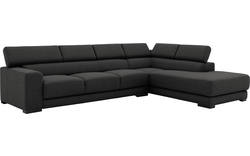 Goossens hoekbank nora grijs stof - 8190040-205-01-gespiegeld