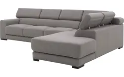 Goossens hoekbank nora grijs stof - 8190040-207-01-gespiegeld