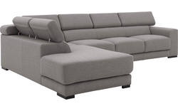 Goossens hoekbank nora grijs stof - 8190040-207-01