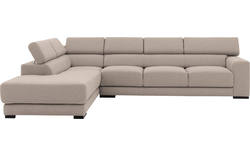 Goossens hoekbank nora beige stof - 8190040-209-02