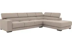 Goossens hoekbank nora beige stof - 8190040-209-01-gespiegeld