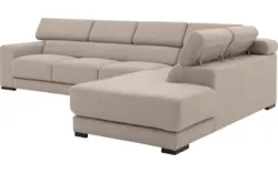 Goossens hoekbank nora beige stof - 8190040-209-01-gespiegeld