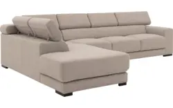 Goossens hoekbank nora beige stof - 8190040-209-01