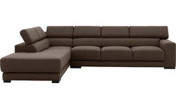 Goossens hoekbank nora bruin stof - 8190040-211-02