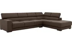 Goossens hoekbank nora bruin stof - 8190040-211-01-gespiegeld