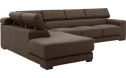 Goossens hoekbank nora bruin stof - 8190040-211-01