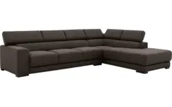 Goossens hoekbank nora bruin stof - 8190040-213-01-gespiegeld