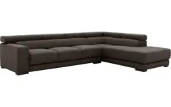 Goossens hoekbank nora bruin stof - 8190040-213-01-gespiegeld