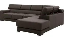Goossens hoekbank nora bruin stof - 8190040-213-01-gespiegeld