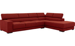Goossens hoekbank nora rood stof - 8190040-216-01-gespiegeld
