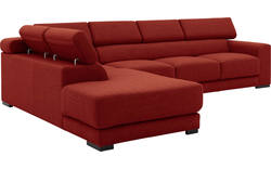 Goossens hoekbank nora rood stof - 8190040-216-01