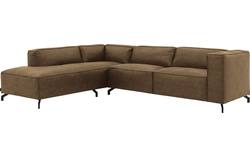 Goossens hoekbank calvin groen micro leer - 8190066-626-02