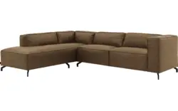 Goossens hoekbank calvin groen micro leer - 8190066-626-01