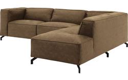 Goossens hoekbank calvin groen micro leer - 8190066-626-01-gespiegeld