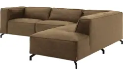 Goossens hoekbank calvin groen micro leer - 8190066-626-01-gespiegeld
