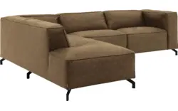 Goossens hoekbank calvin groen micro leer - 8190066-626-01