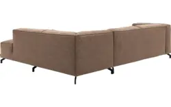 Goossens hoekbank calvin bruin micro leer - 8190066-627-01-gespiegeld