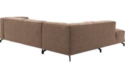 Goossens hoekbank calvin bruin micro leer - 8190066-627-01