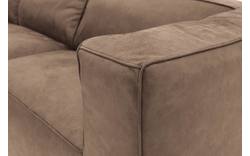 Goossens hoekbank calvin bruin micro leer - 8190066-627-01