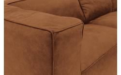Goossens hoekbank calvin bruin micro leer - 8190066-633-01-gespiegeld