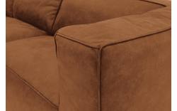 Goossens hoekbank calvin bruin micro leer - 8190066-633-01