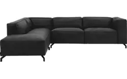 Goossens hoekbank calvin grijs micro leer - 8190066-634-01