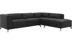 Goossens hoekbank calvin grijs micro leer - 8190066-634-01-gespiegeld